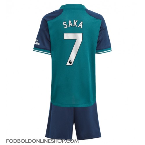 Arsenal Bukayo Saka #7 Tredje trøje Børn 2023-24 Kortærmet (+ Korte bukser)
